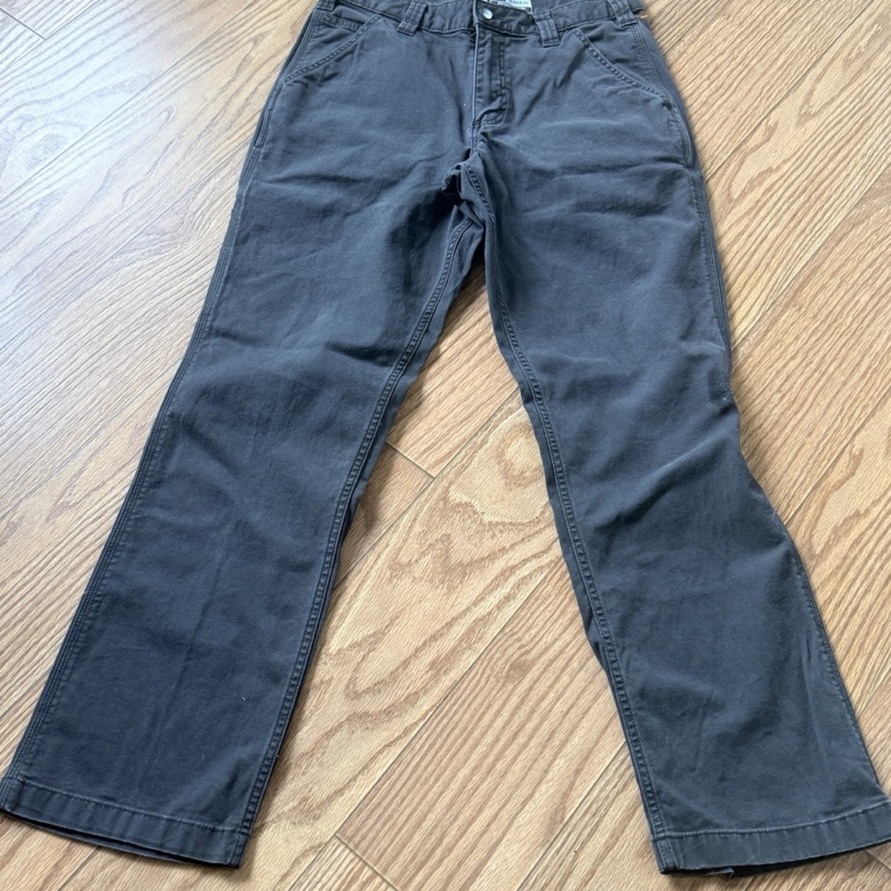 Carhartt Pants Mens 32x32 Dark Gray Rugged Flex Relaxed Fit Canvas Carpenter